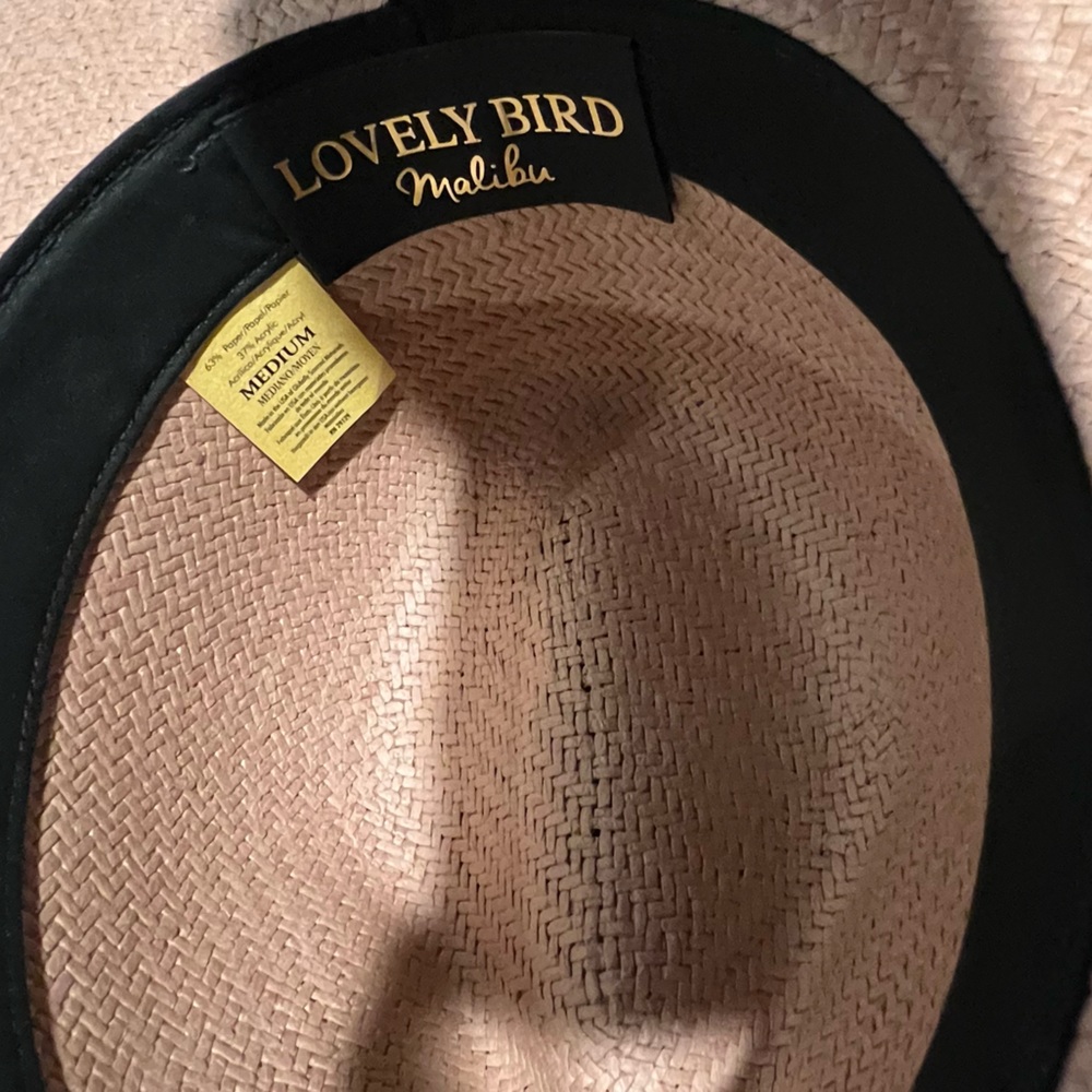 Lovely Bird - SAN SEBASTIAN STRAW FEDORA QUARTZ PINK - Sz. M - Picture 6 of 7